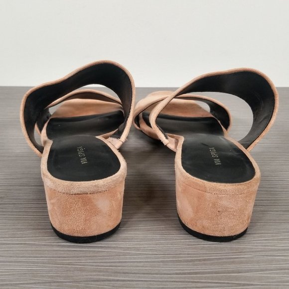 Via Spiga Galene Slide Sandal, Salmon Suede, Womens Size 7.5 M / 37.5 - Picture 5 of 10